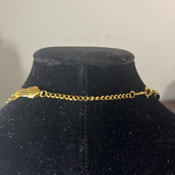 Elegant stainless steel Gold plated 18” Braided women’s  Necklace - Picture 3 of 4